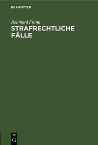 Produktbild: Strafrechtliche F&auml;lle