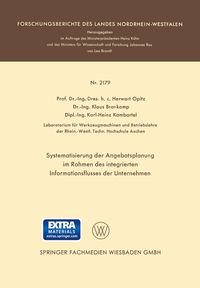 Produktbild: Systematisierung der Angebotsplanung im Rahmen des integrierten Informationsflusses der Unternehmen