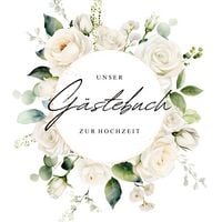 Produktbild: Gästebuch zur Hochzeit mit weißen Rosen