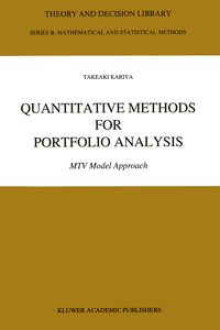 Produktbild: Quantitative Methods for Portfolio Analysis