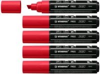 Produktbild: STABILO Acrylmarker, FREE Acrylic T800C, Strichbreite 4-10 mm, karmin