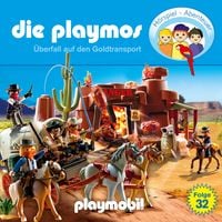 Produktbild: Die Playmos - Das Original Playmobil H&ouml;rspiel, Folge 32: &Uuml;berfall auf den Goldtransport