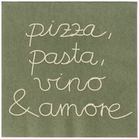 Produktbild Serviette 33x33cm Pizza,Pasta,Vino & Amore