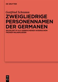 Produktbild: Zweigliedrige Personennamen der Germanen