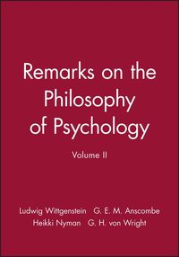 Produktbild: Remarks on the Philosophy of Psychology, Volume II