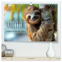 Produktbild: Faultiere - entspannt durchs Jahr (hochwertiger Premium Wandkalender 2026 DIN A2 quer), Kunstdruck in Hochglanz