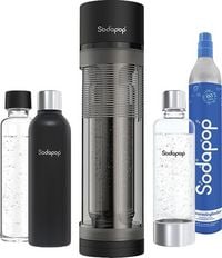 Produktbild: SODAPOP Wassersprudler Logan mit Glasflasche, PET Flasche, Edelstahlflasche & CO2-Zylinder