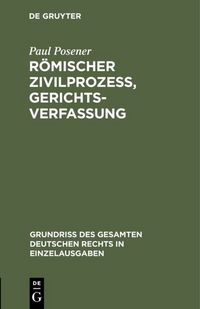 Produktbild: R&ouml;mischer Zivilproze&szlig;, Gerichtsverfassung