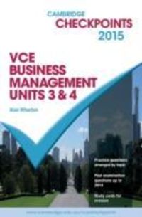 Produktbild: Wharton, A: Cambridge Checkpoints VCE Business Management Un