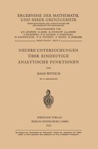 Produktbild: Neuere Untersuchungen &Uuml;ber Eindeutige Analytische Funktionen