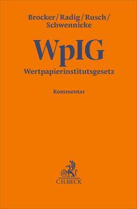 Produktbild: Wertpapierinstitutsgesetz. WpIG
