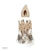 Produktbild: HTI-Living LED Weihnachtsdeko Kerze mit Kirche und Sternsingern