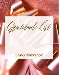 Produktbild: Gratitude List - Blank Notebook - Write It Down - Pastel Rose Pink Gold Abstract Modern Contemporary Unique Luxury Fun