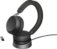 Produktbild: Jabra Evolve2 75 Over Ear Headset kabelgebunden Schwarz Batterieladeanzeige, Mikrofon-Stummschaltung Telefon