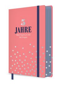 Produktbild: 5 Jahre - Mein Tagebuch mit 365 Fragen (rosa mit Polka-Dots)