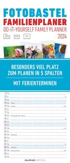 Bild vom Artikel Foto-Bastel-Familienplaner 2024 - Bastelkalender zum Aufhängen - 19,5x45 cm - datiert - mit 5 Spalten vom Autor 