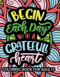 Produktbild: Begin Each Day With Greatfull Day Coloring Book For Adults