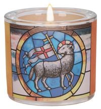 Produktbild: Windlicht aus Glas zu Ostern - Zeichen der Hoffnung
