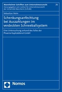 Produktbild: Schenkungsanfechtung bei Auszahlungen im verdeckten Schneeballsystem