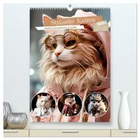 Produktbild: Stylische Katzen (hochwertiger Premium Wandkalender 2026 DIN A2 hoch), Kunstdruck in Hochglanz