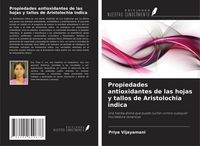 Produktbild: Propiedades antioxidantes de las hojas y tallos de Aristolochia indica