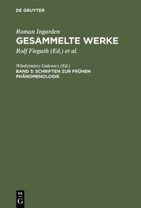 Produktbild: Schriften zur fr&uuml;hen Ph&auml;nomenologie