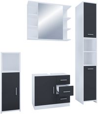 Produktbild: 4-tlg. Komplettset Badm&ouml;bel Set Zalo ll