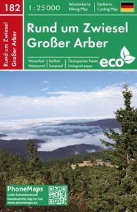 Produktbild: Phonemaps Wander - Radkarte 182 Rund um Zwiesel, Gro&szlig;er Arber, Wander - Radkarte 1:25.000