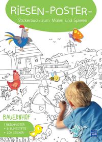 Bild vom Artikel Riesen-Poster-Stickerbuch zum Malen und Spielen - Bauernhof vom Autor 