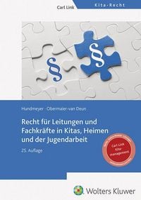 Produktbild: Recht f&uuml;r Leitungen und Fachkr&auml;fte in Kitas, Heimen und der Jugendarbeit
