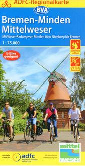Bild vom Artikel ADFC-Regionalkarte Bremen-Minden Mittelweser, 1:75.000, mit Tagestourenvorschlägen, reiß- und wetterfest, E-Bike-geeignet, GPS-Tracks Download vom Autor 