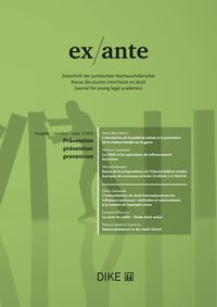Produktbild: Ex/ante 1/2020 Pr&auml;vention