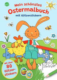 Produktbild: Mein sch&ouml;nstes Ostermalbuch mit Glitzerstickern (Mit &uuml;ber 80 Glitzerstickern)