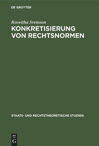 Produktbild: Konkretisierung von Rechtsnormen
