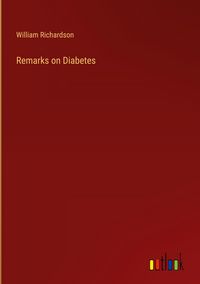 Produktbild: Remarks on Diabetes