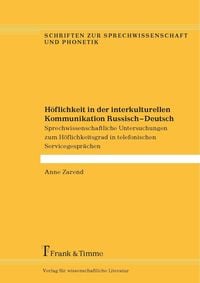 Produktbild: H&ouml;flichkeit in der interkulturellen Kommunikation Russisch - Deutsch
