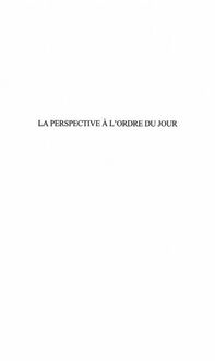 Produktbild: La Perspective a L'ordre Du Jour