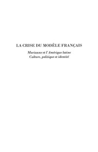 Produktbild: La crise du modele francais