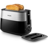 Produktbild: Philips Daily Collection Toaster Schwarz, Silber