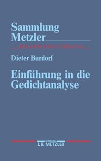 'Einführung In Die Gedichtanalyse' Von 'Dieter Burdorf' - Buch - '978-3 ...