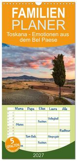 Produktbild: Familienplaner 2027 - Toskana - Emotionen aus dem Bel Paese mit 5 Spalten (Wandkalender, 21 x 45 cm) CALVENDO