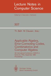 Produktbild: Applicable Algebra, Error-Correcting Codes, Combinatorics and Computer Algebra