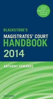 Produktbild: Blackstone''s Magistrates'' Court Handbook 2014