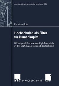 Produktbild: Hochschulen als Filter f&uuml;r Humankapital