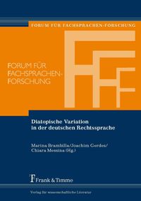 Produktbild: Diatopische Variation in der deutschen Rechtssprache