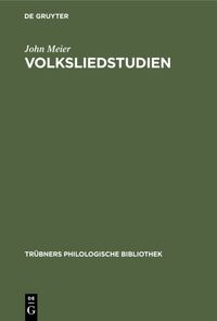 Produktbild: Volksliedstudien