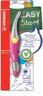 Ergonomischer Tintenroller für Linkshänder -STABILO EASYoriginal metallic in neonpink - Einzelstift - Schreibfarbe blau (löschbar) - inklusive Patrone 