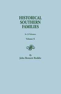 Produktbild: Historical Southern Families. in 23 Volumes. Volume X