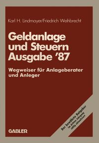 Produktbild: Geldanlage und Steuern '87