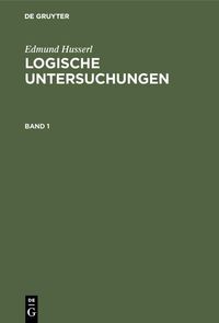 Bild vom Artikel Logische Untersuchungen 3 Bände vom Autor Edmund Husserl